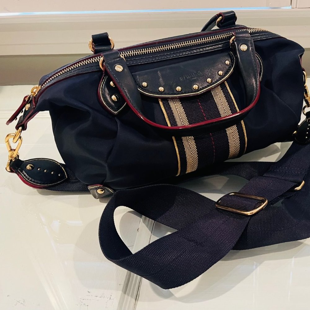 MZW Small navy blue dawn Sloane Satchel! Like-new!